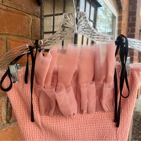 Endless Rose Tulle Crop Tank Top XS - Picture 9 of 12